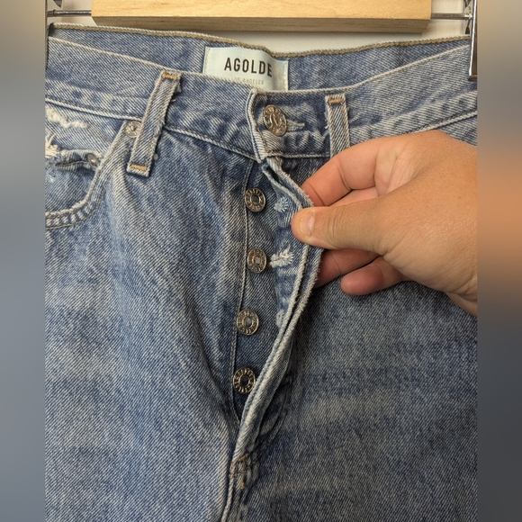 AGOLDE - 90's Mid Rise Loose Fit in Fall Out Jeans Size 23 100% Cotton - Picture 4 of 16